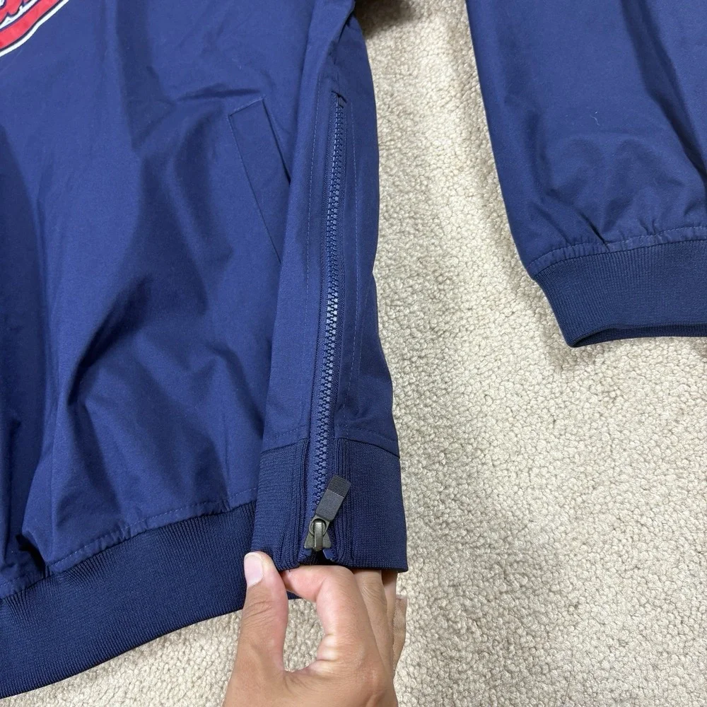 Cleveland Indians Pullover Mens Large Blue Nike MLB Chief Wahoo Windbreaker